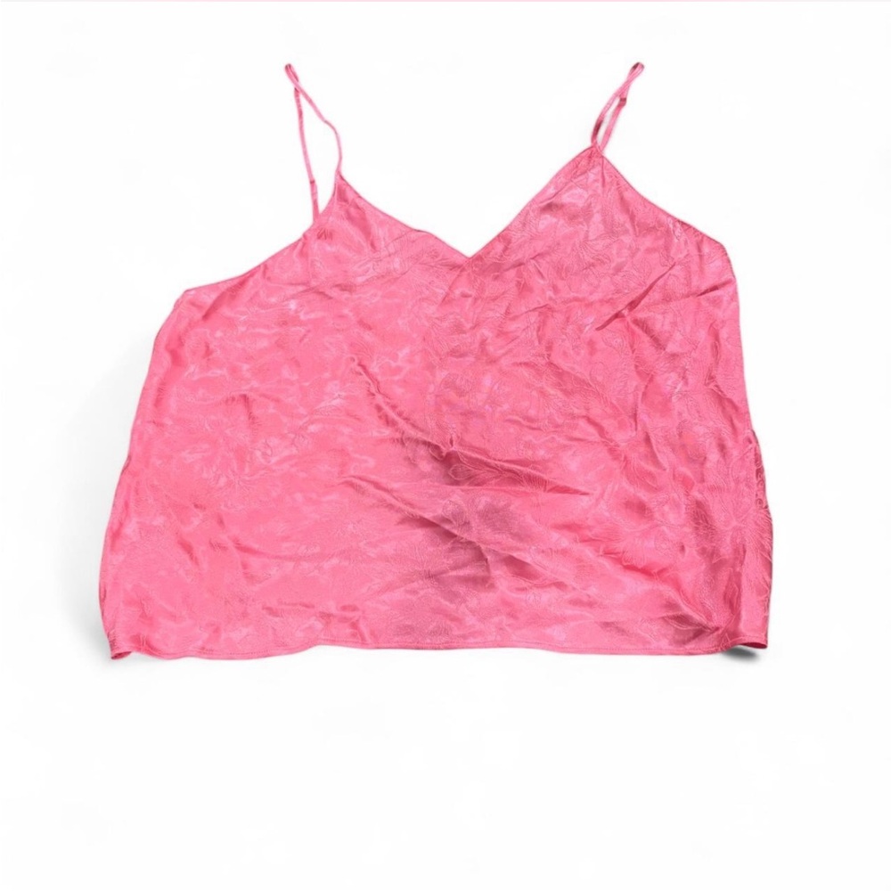 Victoria's‎ Secret Pink Floral Jacquard Camisole Split Back Cami Top XL